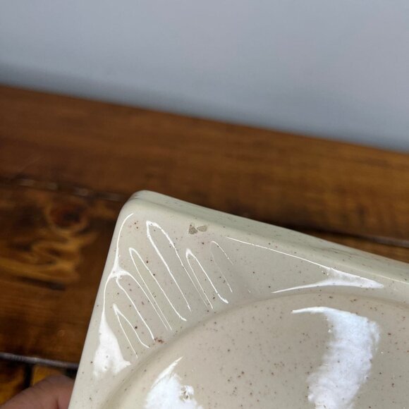 Vintage Mid Century Hyalyn Pottery Square Ashtray 7” SQ Pheasants In Flight USA - Picture 7 of 9